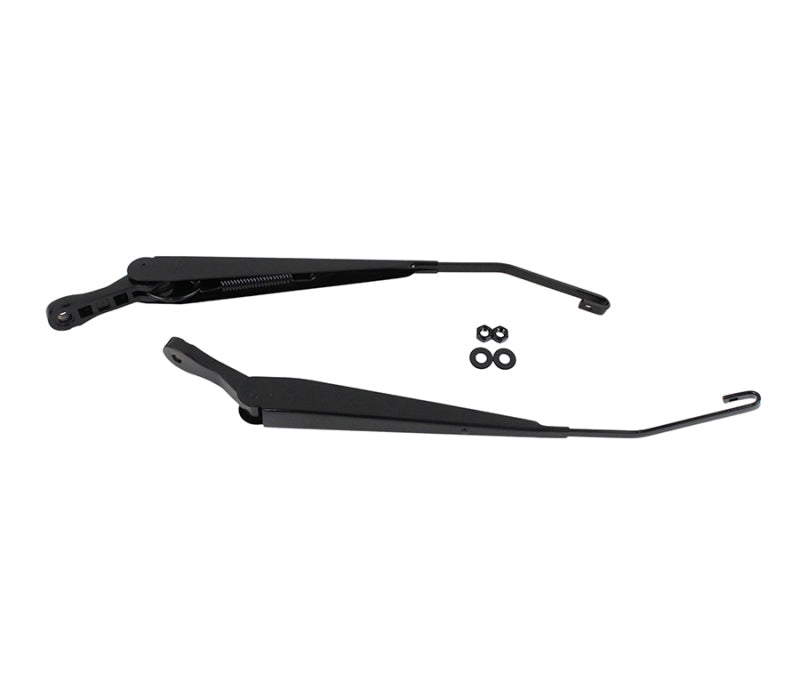 Kentrol 07-18 Jeep Wrangler JK Windshield Wiper Arms Pair - Powdercoat Black 50591