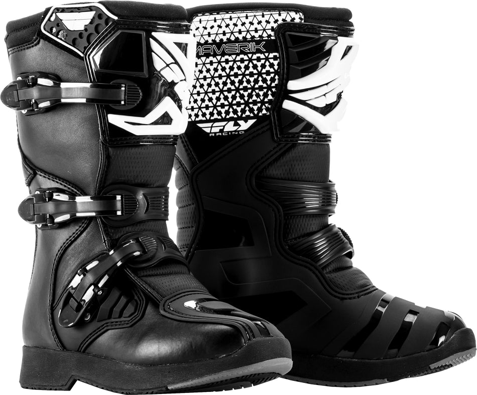 FLY RACING Jugend Maverik Stiefel Schwarz Gr. 03 364-55103