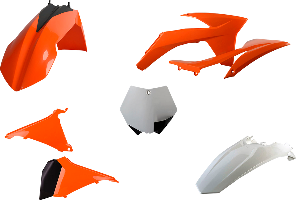 Kit de carrocería POLISPORT - OEM naranja/blanco - SX/XC 90510 