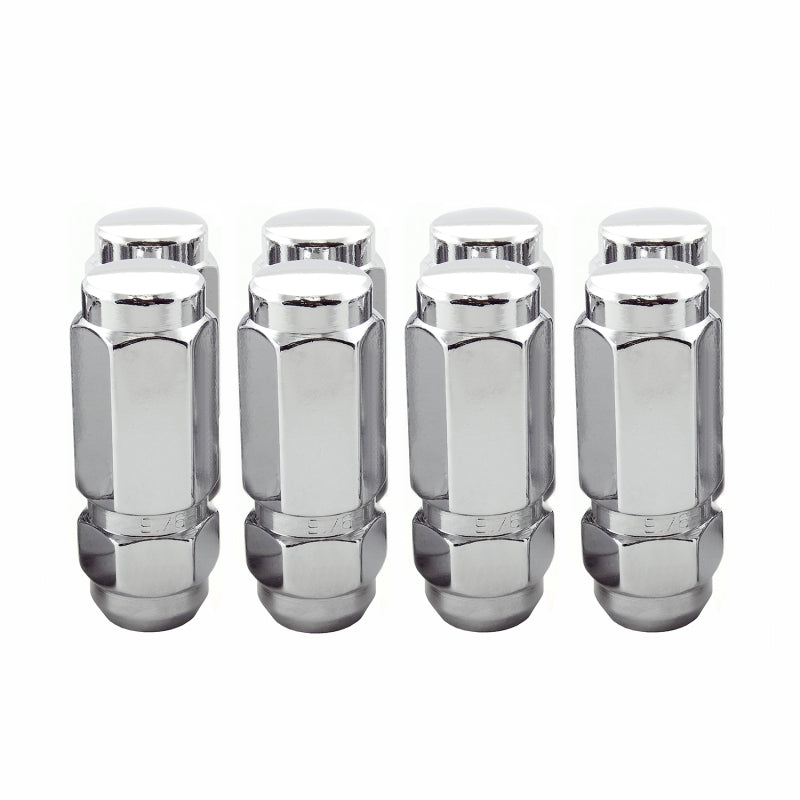 McGard Hex Lug Nut (Cone Seat / Duplex) 9/16-18 / 7/8 Hex / 2.5in. Length (8-Pack) - Chrome 64806