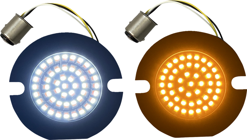 CUSTOM DYNAMICS Amber/White LED Turn Signal Inserts GEN-4-AW-1157T