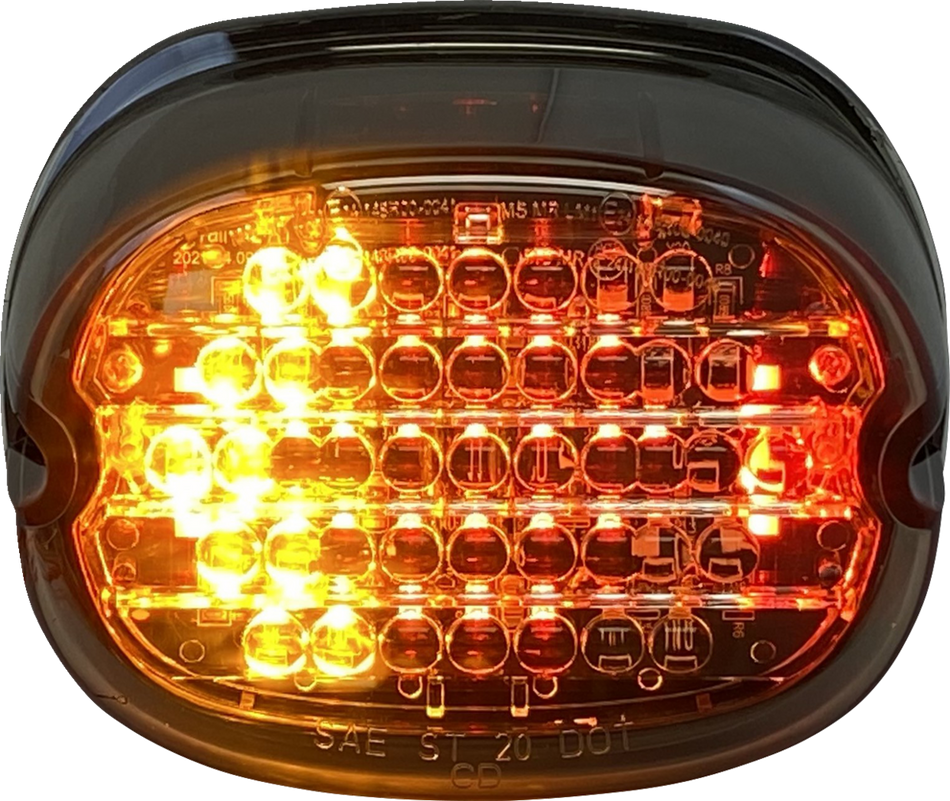 CUSTOM DYNAMICS Taillight w/ Integrated Turn Signal - No Window - Smoke Lens CD-INT-TL-NW-S