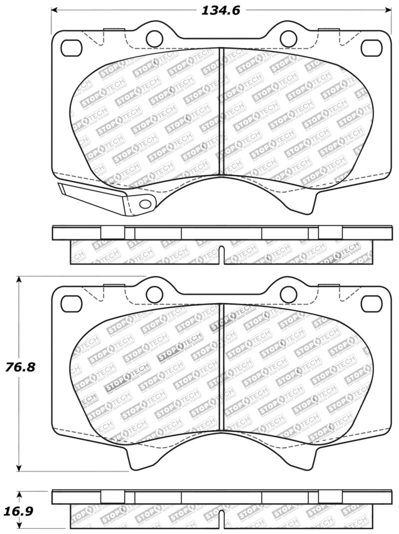 StopTech Performance 03-09 Lexus GX 470 Front Brake Pads 309.0976