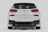 Rally Armor 19-21 Hyundai Elantra N Line Black UR Mud Flap w/ Performance Blue Logo MF59-UR-BLK/PBL