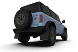 Rally Armor 21-22 Ford Bronco (Plstc Bmpr + RR - NO Rptr/Sprt) Blk Mud Flap w/Met. Blk Logo MF85-RR-PL-MBK