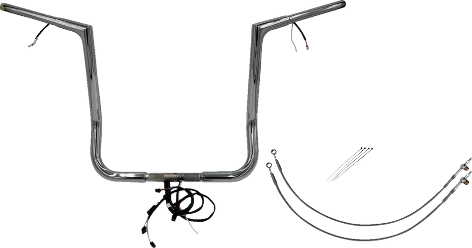 FAT BAGGERS INC. Handlebar Kit - Flat Top - 16" - Chrome 702216