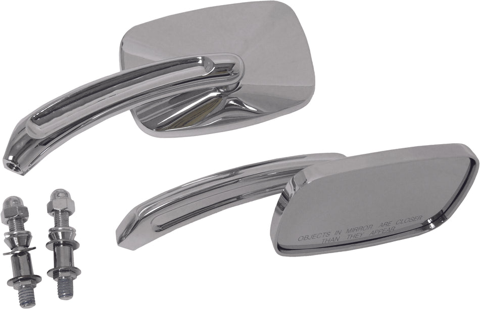 HARDDRIVE Mirrors Chrome Rectangle Chrome 18-137