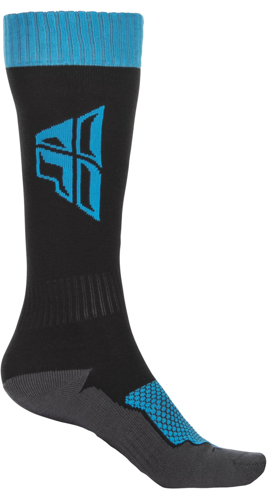 FLY RACING Jugend MX Socken Dick Schwarz/Blau/Grau 350-0514Y