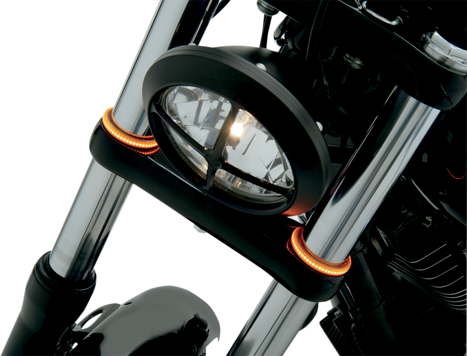 CUSTOM DYNAMICS WRAPZ® Fork Lights - 39 mm - Amber Lens TW39AA