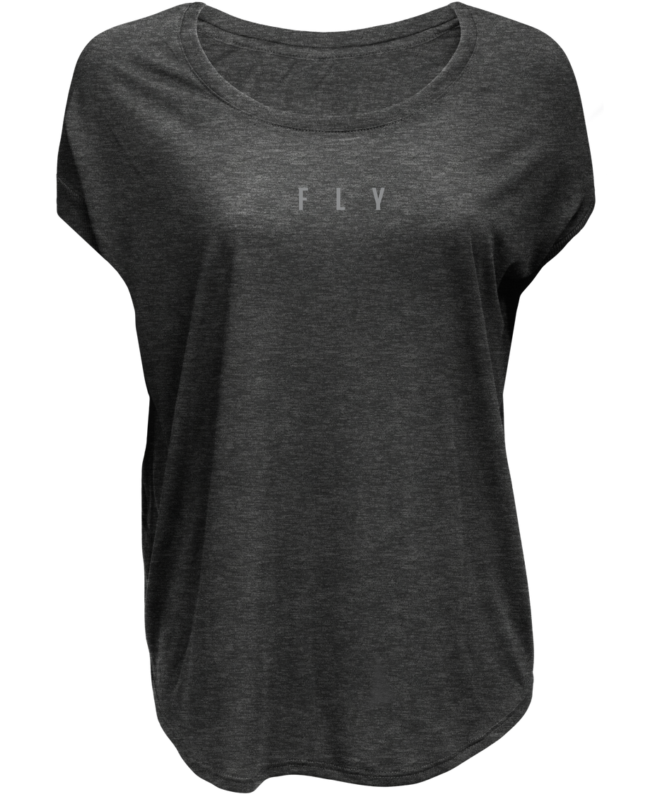 FLY RACING Women's Fly Breezy Tee Dark Grey Heather Md 356-0041M