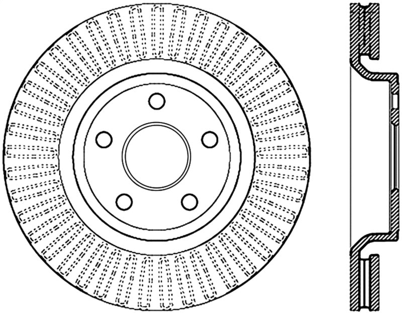 StopTech Slotted Sport Brake Rotor 11-17 Jeep Grand Cherokee (Excludes SRT8) 126.58008SR