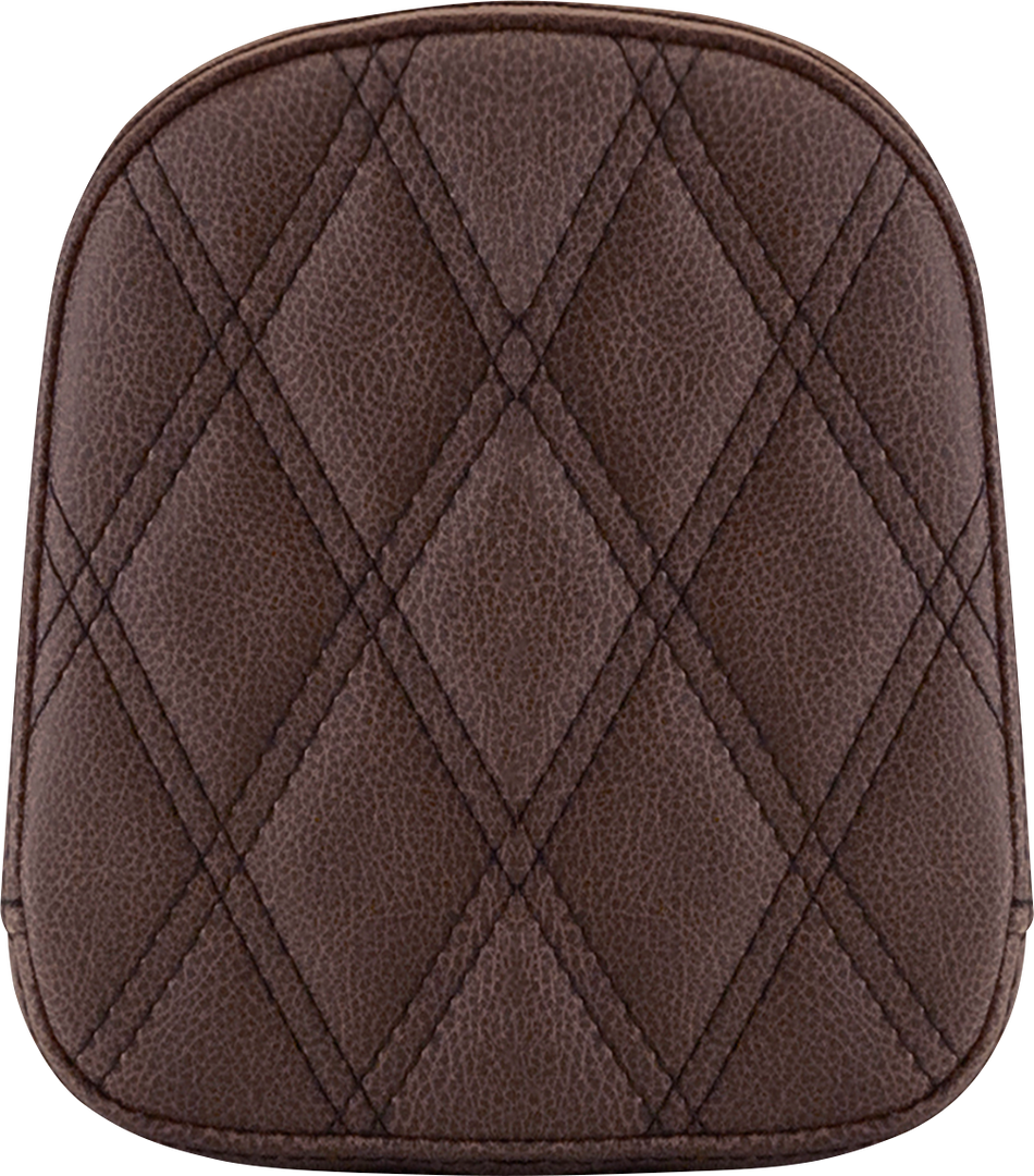 SADDLEMEN Sissy Bar Pad - Lattice Stitched - Brown FL '99-'22 40745