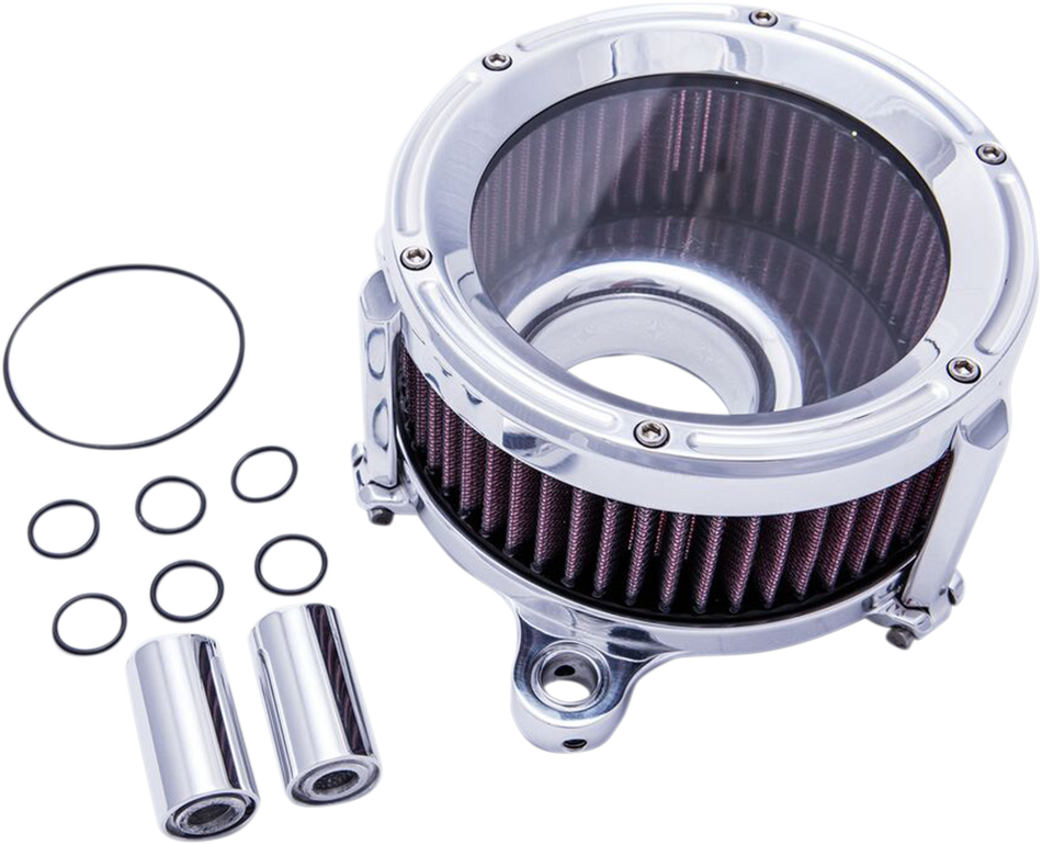 TRASK Assault Air Cleaner - Chrome - '17+ FL TM-1023CH