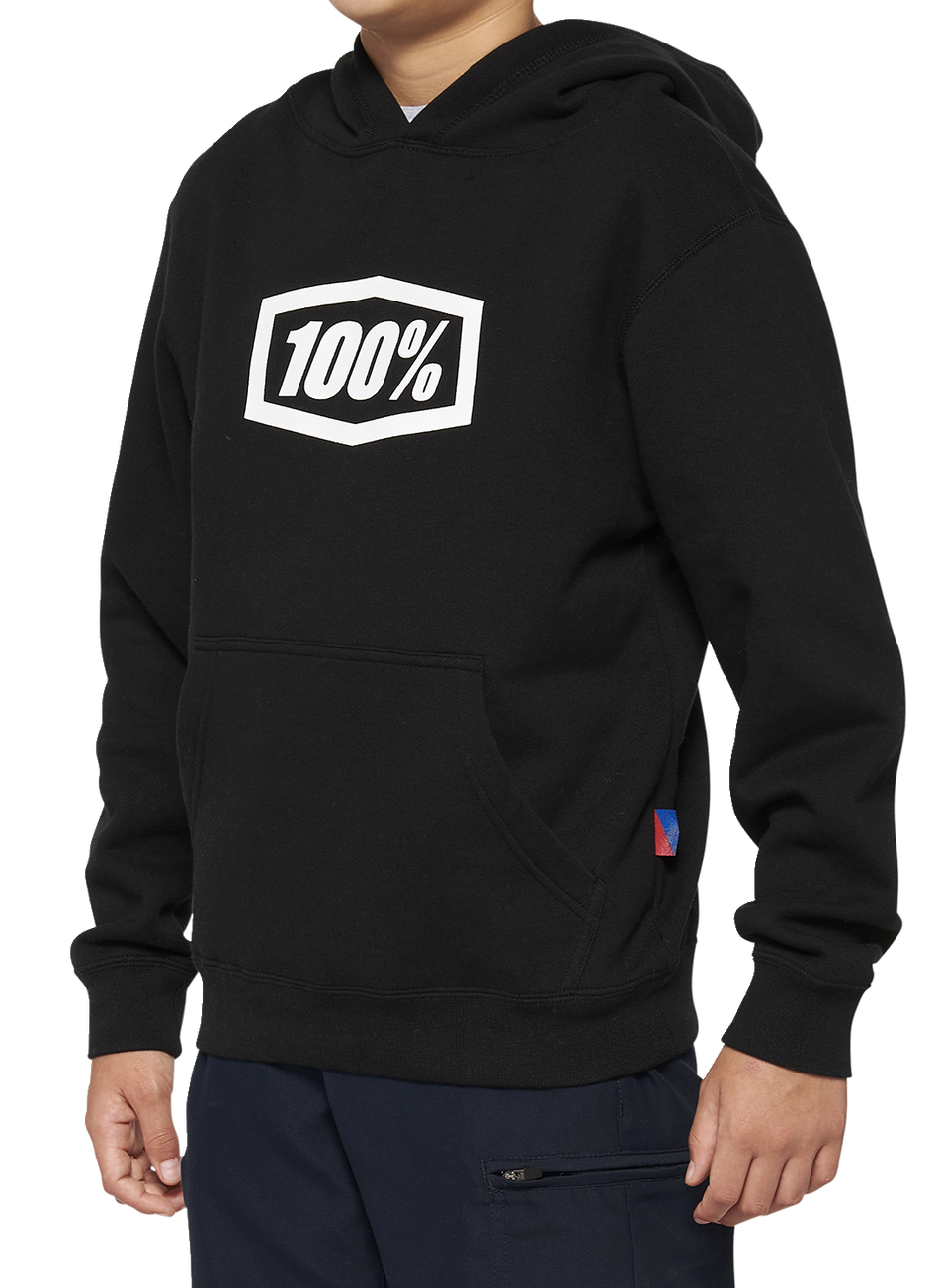 100% Youth Icon Hoodie - Black - Medium 20030-00001