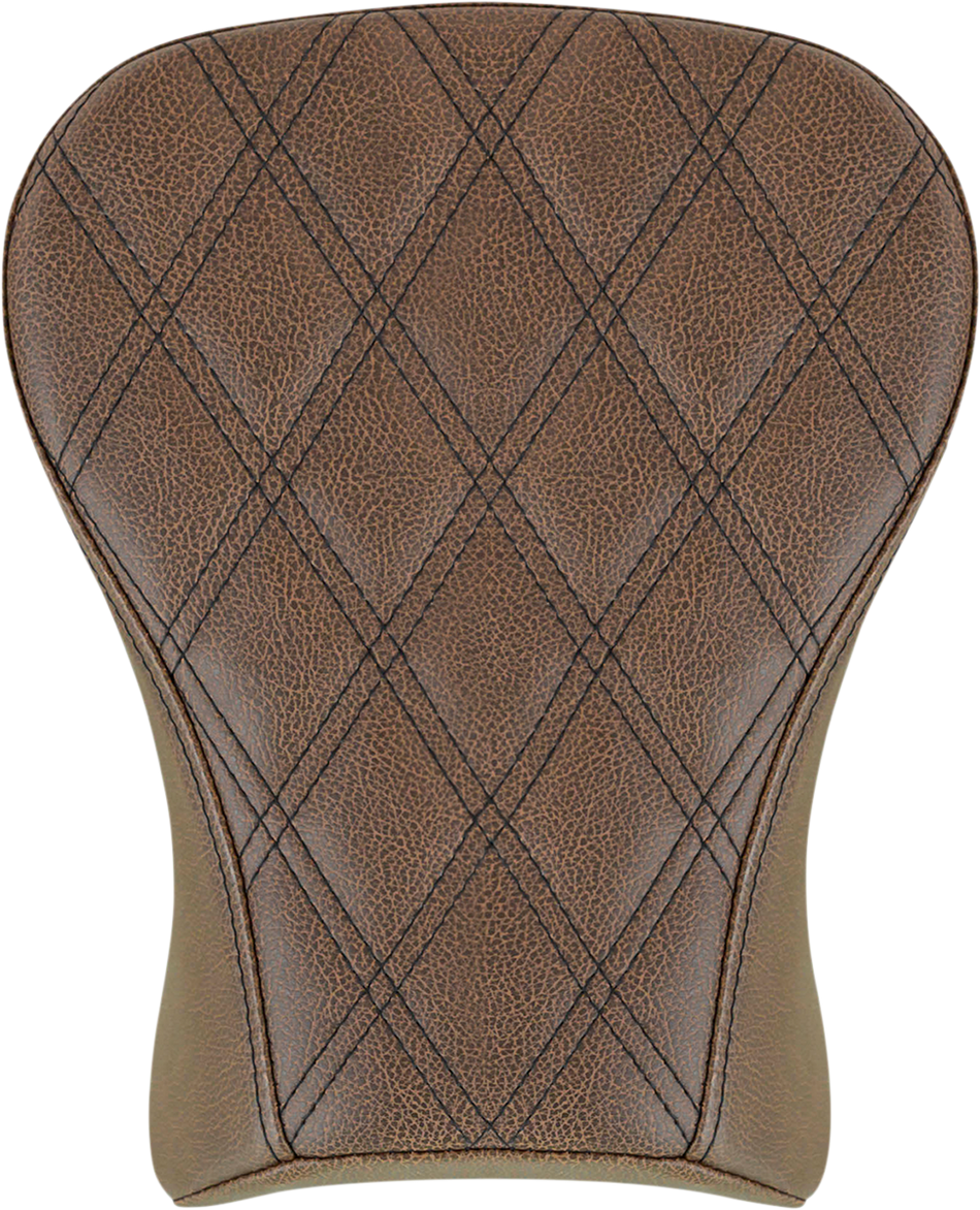 SADDLEMEN Renegade Pillion Pad - Touring - Lattice Stitched - Brown - FLSB/FXLR '18-'23 818-29-012BLS