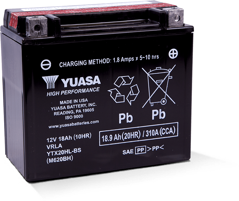 Yuasa YTX20HL-BS High Performance AGM Battery (Bottle Supplied) YUAM620BH