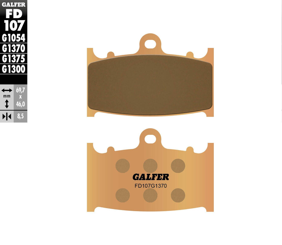 GALFER Brake Pads Sintered Fd107g1370 FD107G1370