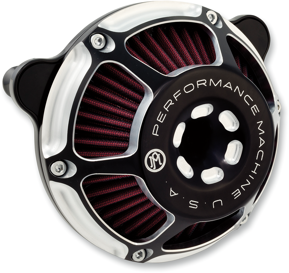 PERFORMANCE MACHINE (PM) Max HP Air Cleaner - Contrast Cut - CV/EFI 0206-2078-BM