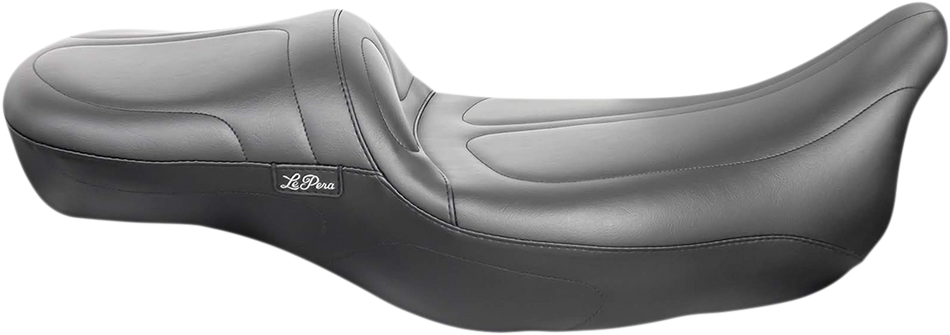 LE PERA Maverick Daddy Long Legs Seat - Black - Stitched - FLH '08+ LK-957DLT