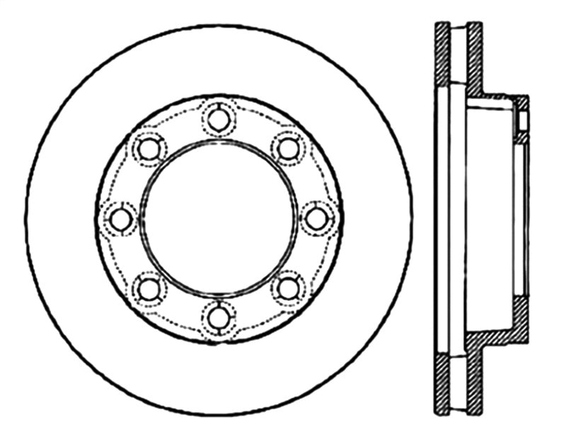 StopTech Slotted & Drilled Sport Brake Rotor 127.66003R