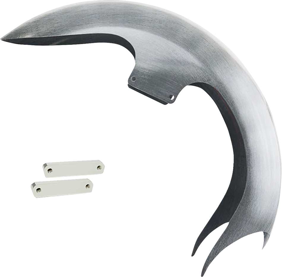 PAUL YAFFE BAGGER NATION Talon Front Fender - 21" Wheel - With Chrome Fender Adapters - Touring Models TALON21-14L-C