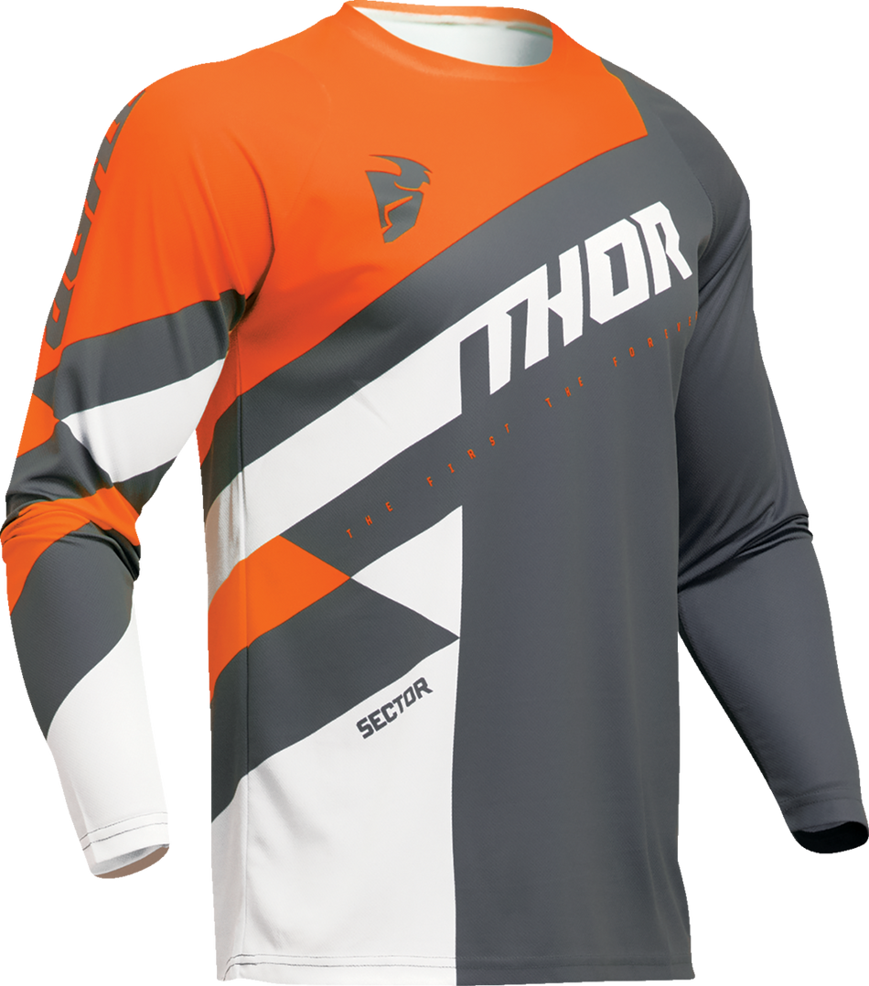 THOR Sector Checker Jersey - Charcoal/Orange - Small 2910-7587