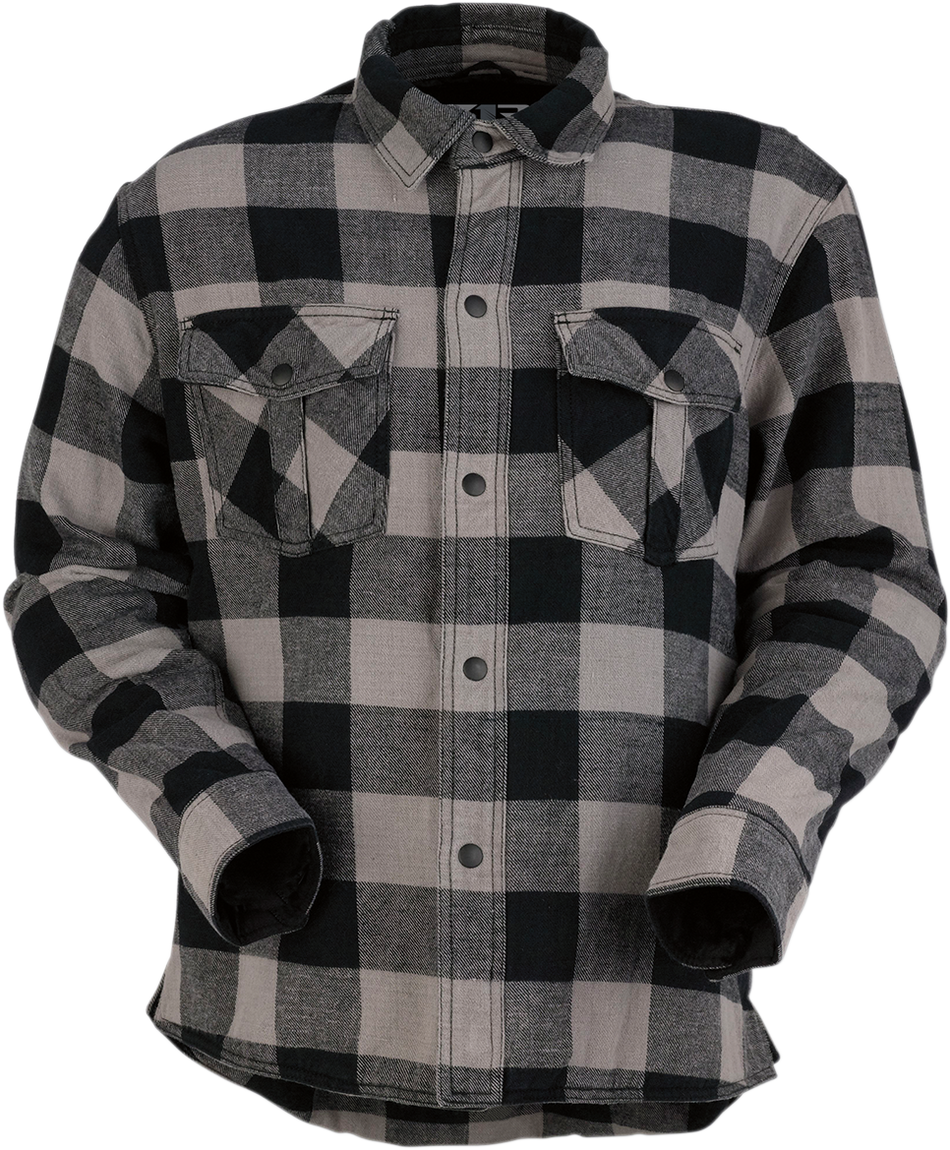 Z1R Duke Flannel Shirt - Gray/Black - Small 3040-2545