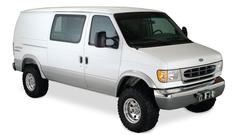 Bushwacker 92-14 Ford E-250 Super Duty Extend-A-Fender Style Flares 2pc - Black 22003-11