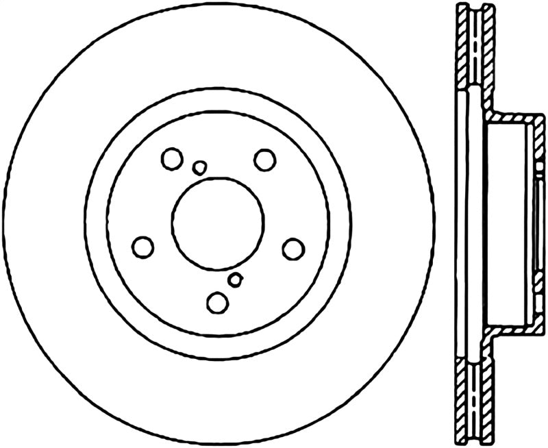 StopTech 05-10 Subaru Impreza WRX/STi Slotted & Drilled Right Front Rotor 127.47022R