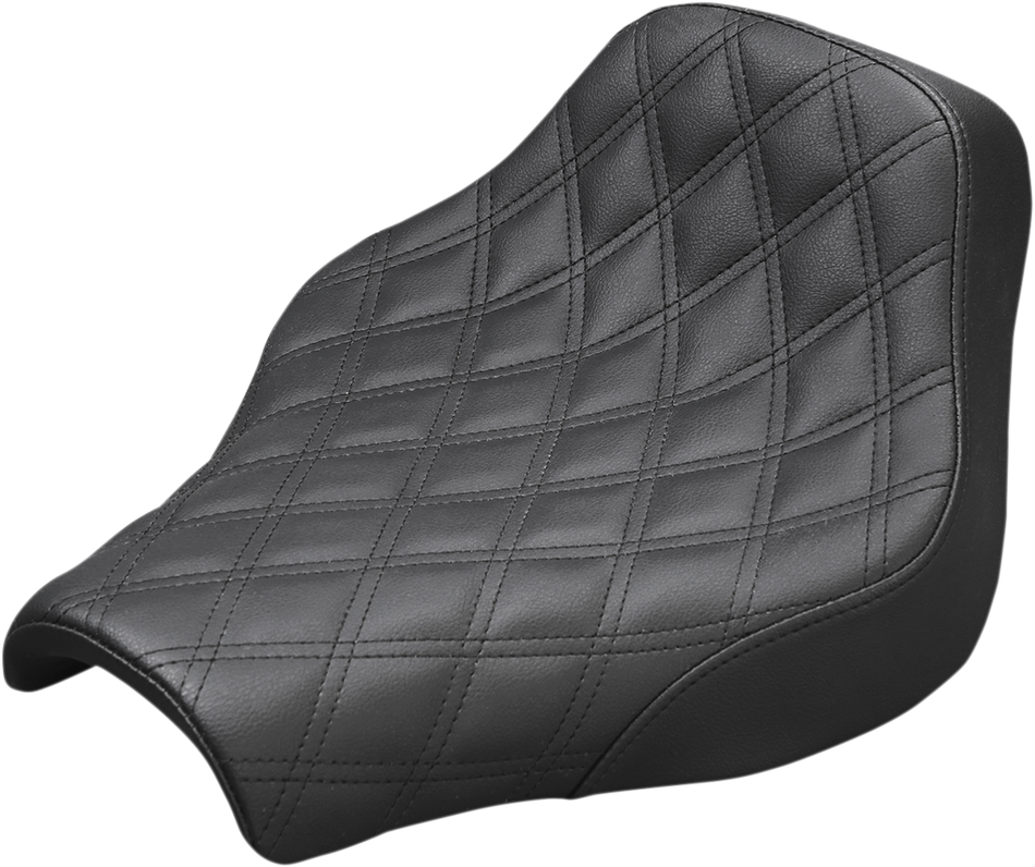 SADDLEMEN Renegade Solo Seat - Lattice Stitched - Black 818-30-002LS