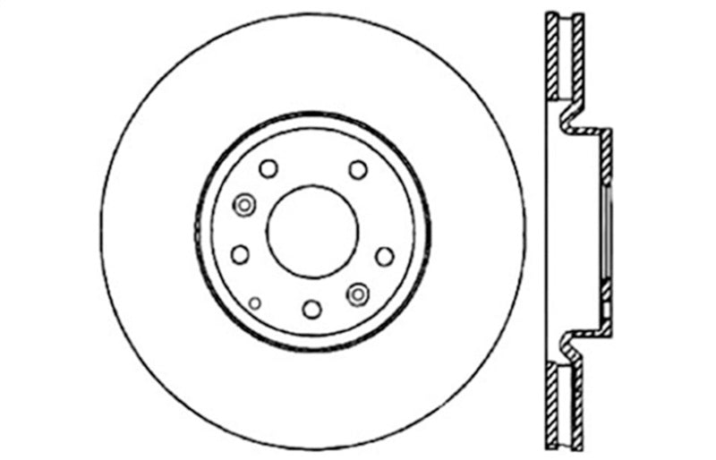 StopTech 04-09 Mazda RX-8 Slotted & Drilled Left Front Rotor 127.45071L