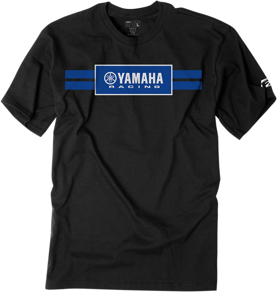 FACTORY EFFEX Yamaha Racing Stripe T-Shirt - Black - Large 19-87204