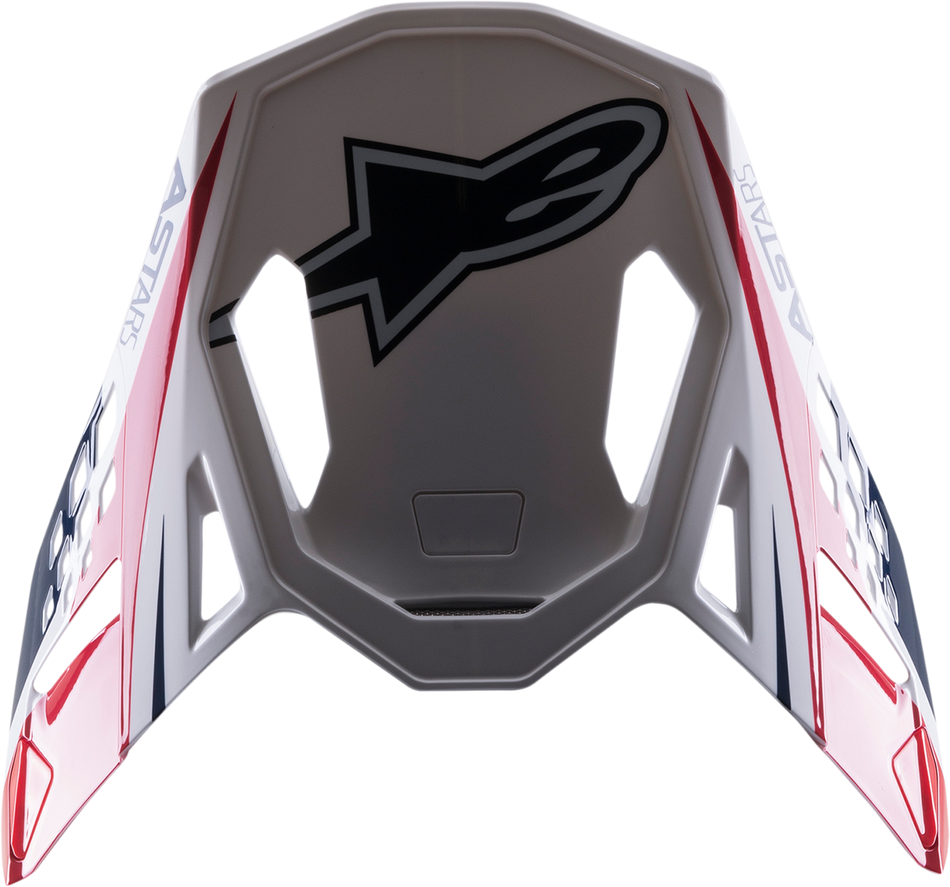 ALPINESTARS Supertech M10 Visor - Meta 2 - Gloss White/Red/Blue 8981122-2378