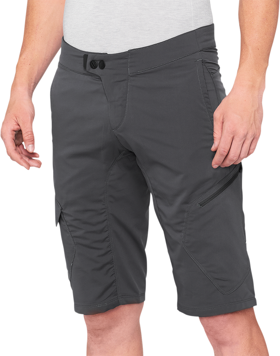 100% Ridecamp Shorts - Anthrazit - US 34 40029-00010