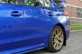 Rally Armor 15-21 Subaru WRX/STI (Sedan ONLY) Black UR Mud Flap w/ Blue Logo MF32-UR-BLK/BL