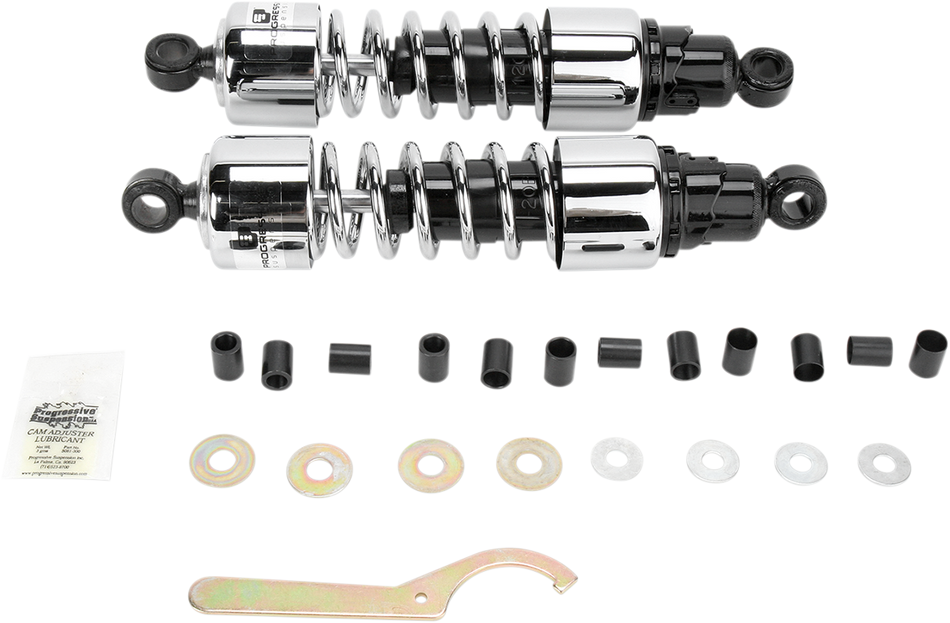 PROGRESSIVE SUSPENSION Shocks - 412 Cruiser Series - Chrome - 13" - Standard/Heavy Duty 412-4210C