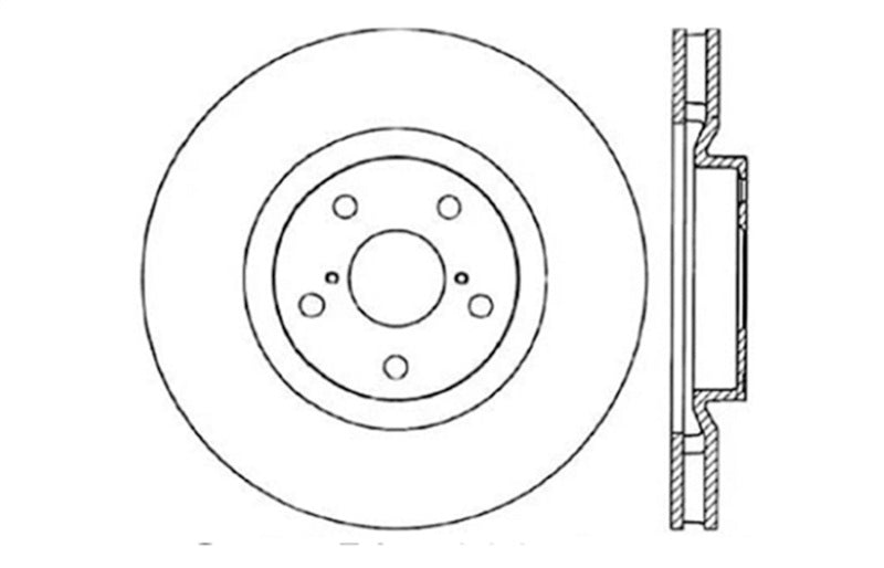 StopTech 5/93-98 Toyota Supra Turbo Right Front Slotted & Drilled Rotor 127.44104R