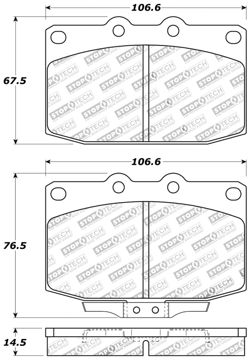 StopTech Performance 89-95 Mazda RX7 Front Brake Pads 309.0331