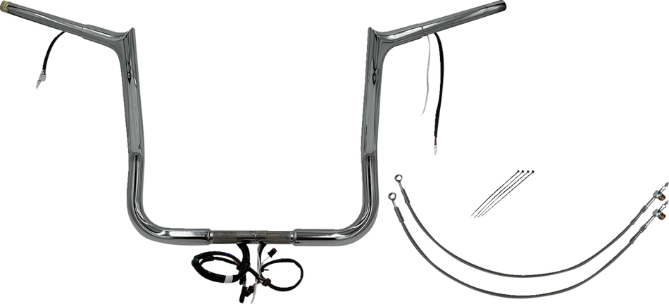 FAT BAGGERS INC. Handlebar Kit - Pointed Top - 14" - Chrome 901214