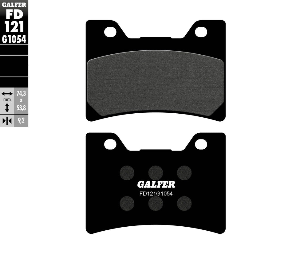 GALFER Brake Pads Semi Metallic Fd121g1054 FD121G1054