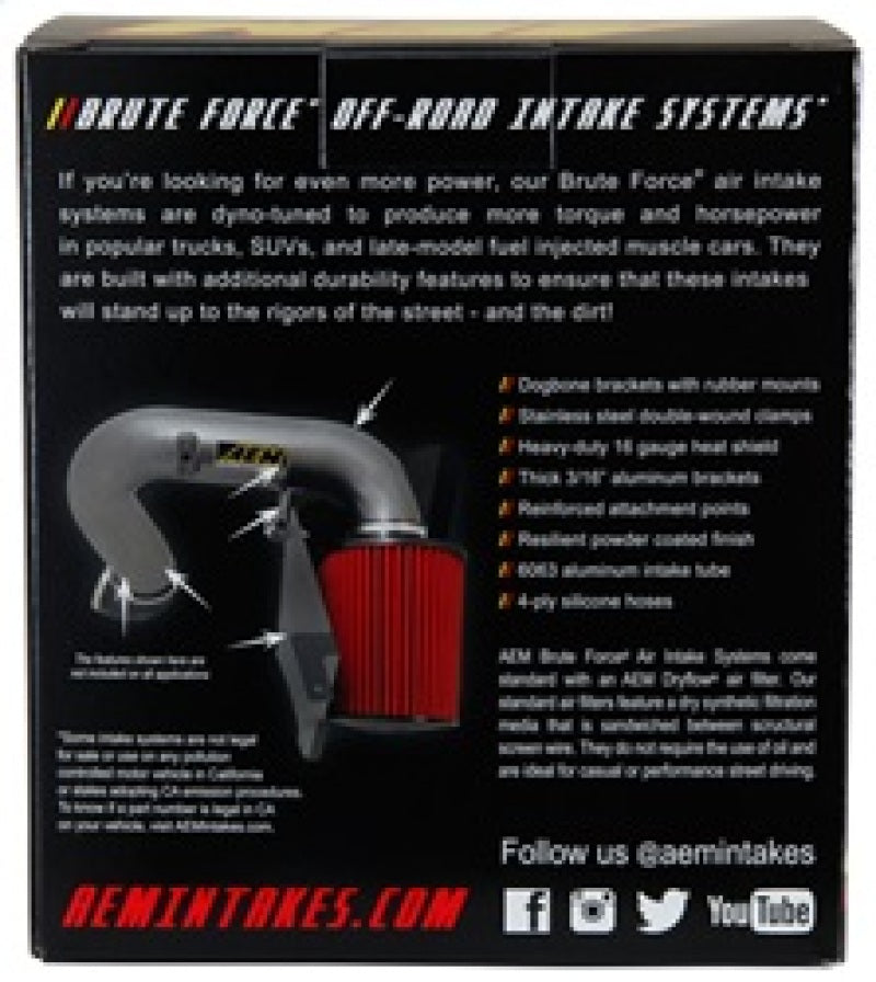 AEM Dryflow 3.25in. X 5in. Round Tapered Air Filter 21-2110BF
