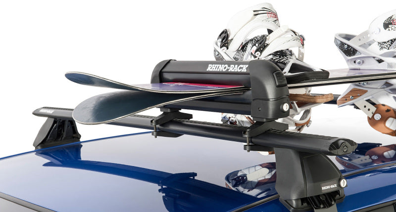 Rhino-Rack Universal Ski/Snowboard Carrier - Fits 3 Pairs of Skis or 2 Snowboards - Black 573