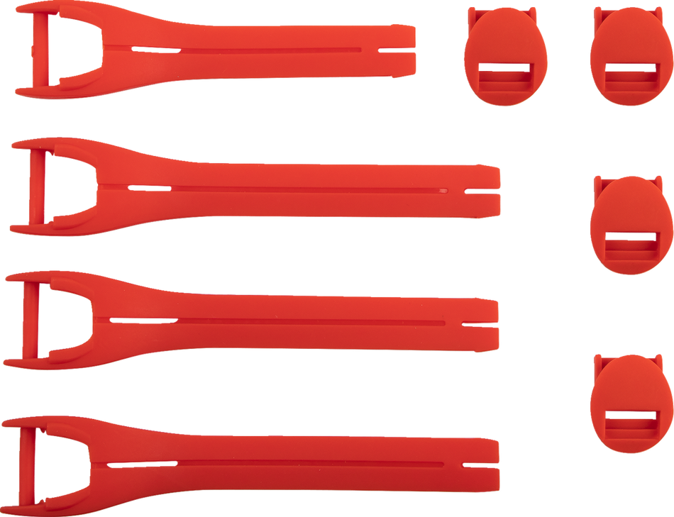 MOOSE RACING Qualifier Boot Strap Kit - Red - Size 7-9 3430-1013