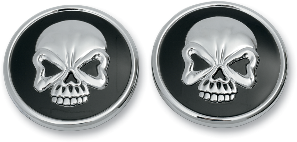 DRAG SPECIALTIES Gas Caps - Screw-In Skull - Pair 12719