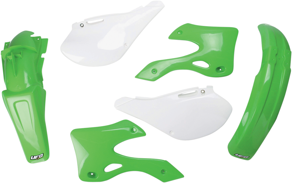 UFO Replacement Body Kit OEM Green/White KX 125/250 1999-2002 KAKIT200-999