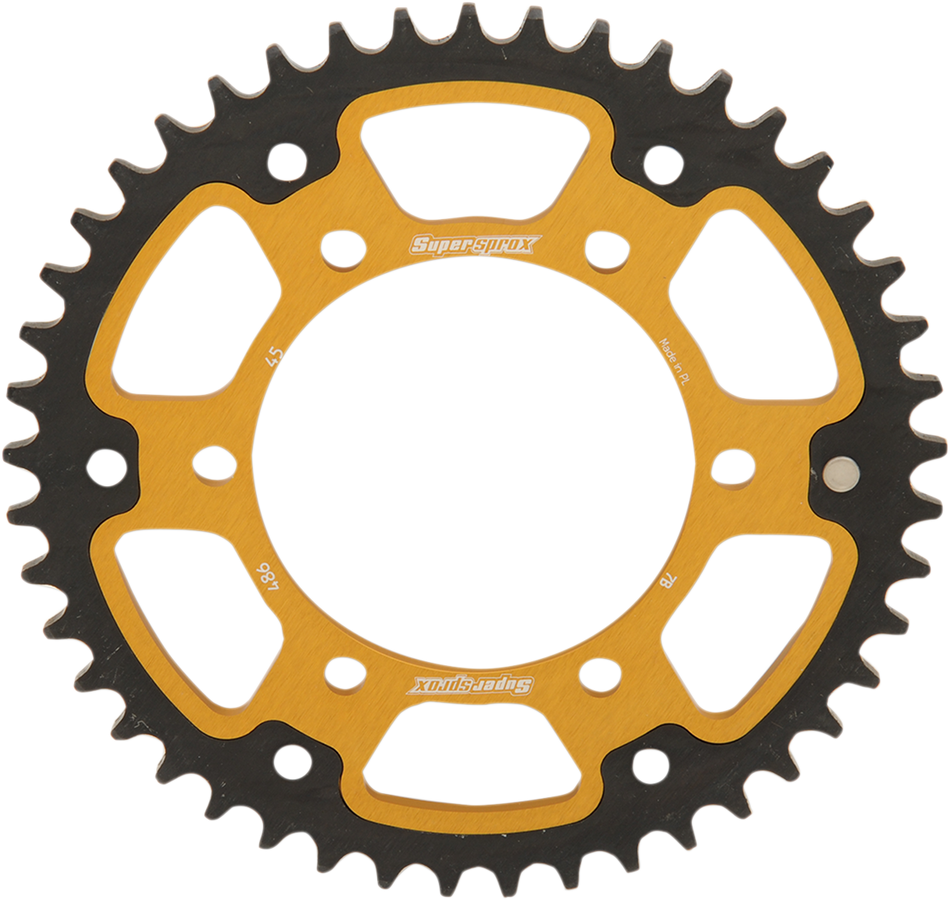 SUPERSPROX Stealth Rear Sprocket - 45 Tooth - Gold - Kawasaki/Yamaha/Suzuki RST-486-45-GLD