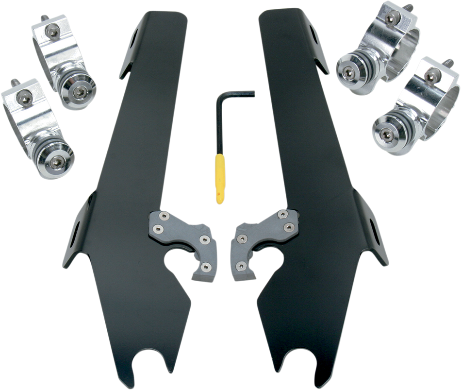 MEMPHIS SHADES Batwing Trigger Lock Mounting Kit - Vegas - Black MEK1930