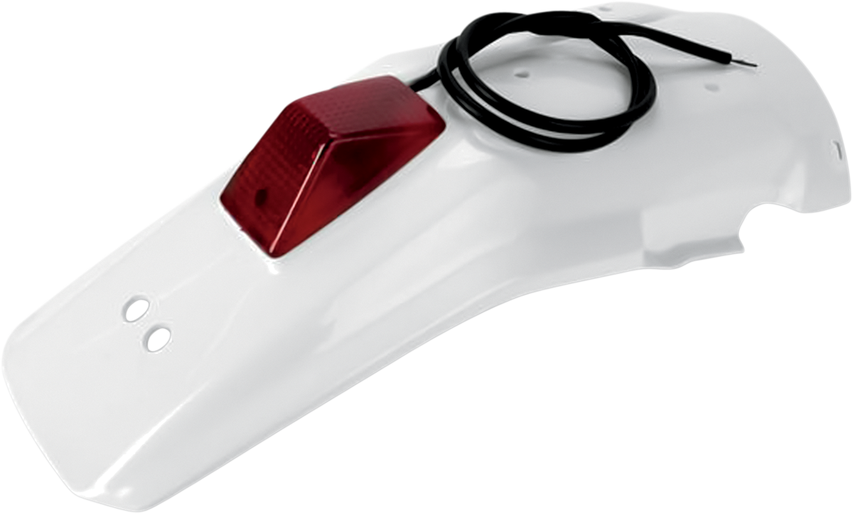 UFO Enduro Schutzblech Hinten mit 21/5W Licht - Weiß HO02650041 