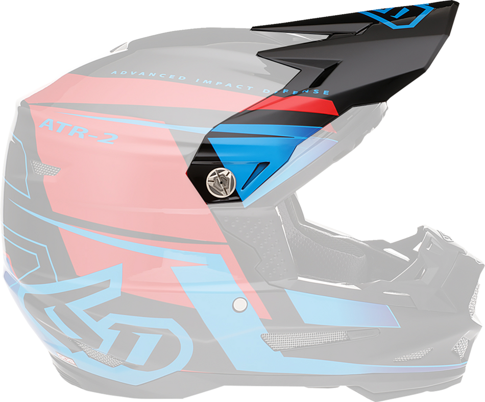 6D ATR-2 Visor - Mach - Black/Red/Blue 72-6117