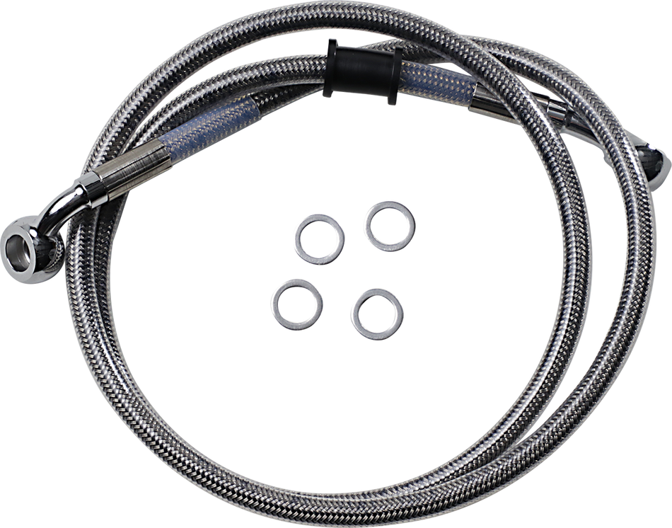 DRAG SPECIALTIES Brake Line - Front (Upper) - Stainless Steel 618606